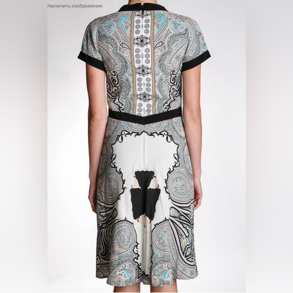 Etro Black and Blue Paisley Dress - Picture 2 of 13